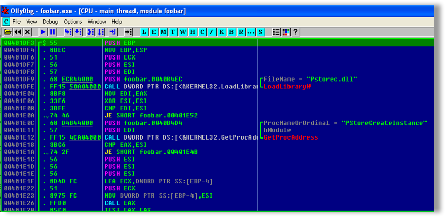 図26: 旧 Windows の Pstore にアクセスするペイロードのコード