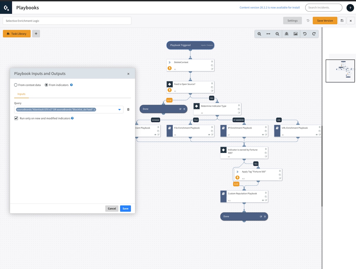 This screenshot shows how Cortex XSOAR allows for playbook-driven automation.